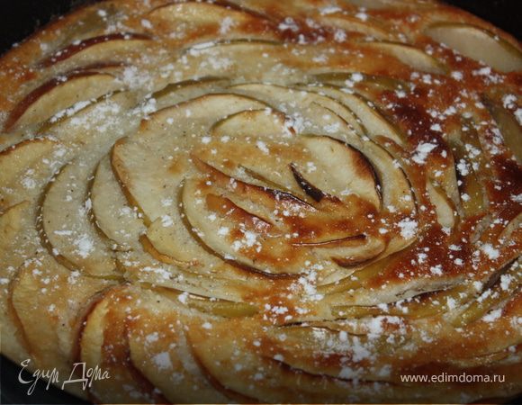 Творожная запеканка с яблоками 