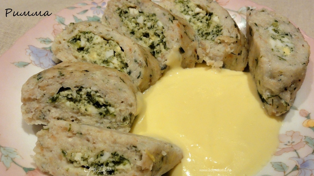 Тельное из судака на пару с соусом сабайон