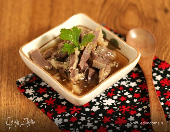 Куриные желудочки в пикантном соусе Куриные желудочки в пикантном соусе