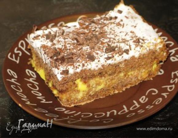 Шоколадные пирожные с цитрусовой прослойкой Шоколадные пирожные с цитрусовой прослойкой