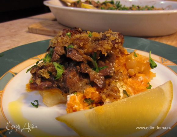 Говядина под хрустящей корочкой из остатков запеченного мяса Говядина под хрустящей корочкой из остатков запеченного мяса