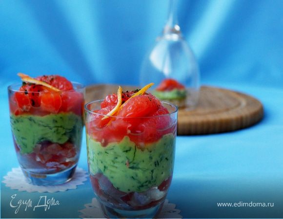 Форель с авокадо и грейпфрутом (Закуска для нас,для девочек!)