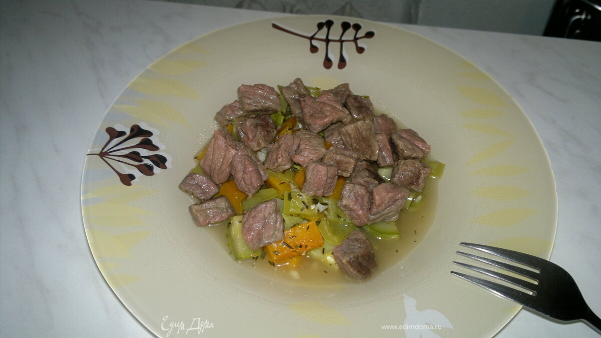 Рагу из молодых овощей и говядины