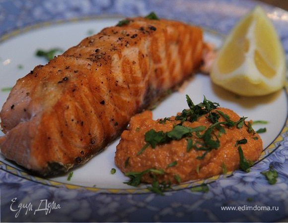 Семга с соусом ромеско Семга с соусом ромеско