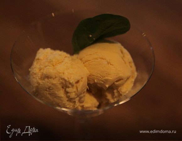 Мороженое с базиликом и лимоном Мороженое с базиликом и лимоном