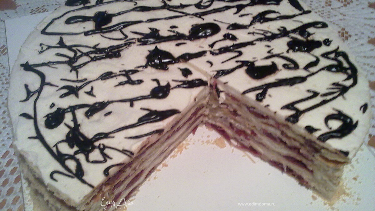 Торт "Зимняя вишня"