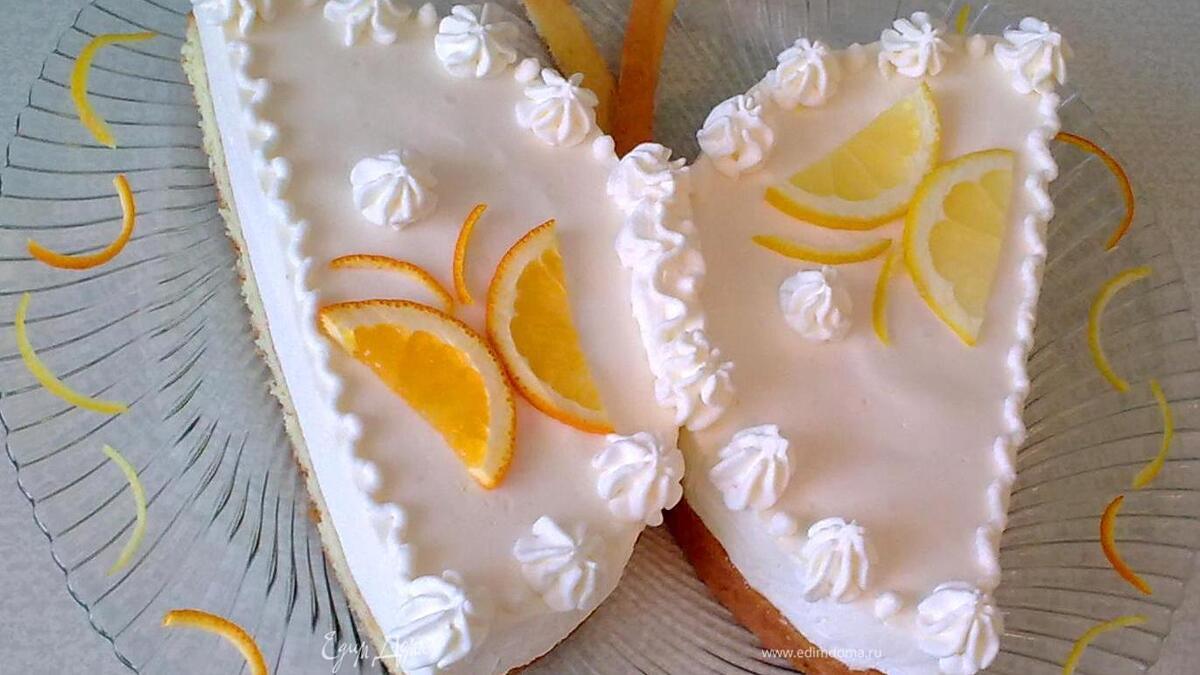 торт "Бабочка-лимонница"