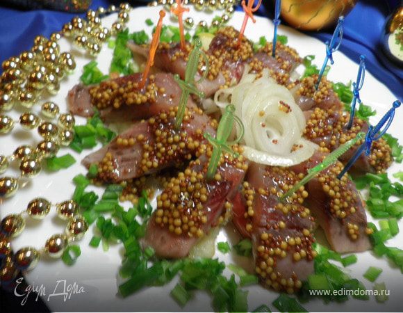 Закуска из сельди и яблока