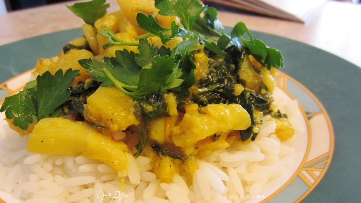 Алу Гоби - постное индийское блюдо