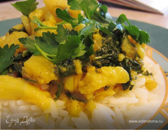 Алу Гоби - постное индийское блюдо