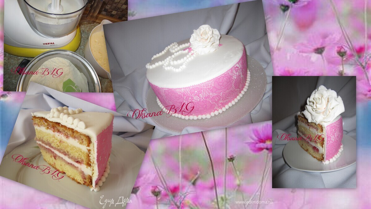 Торт "Розовый фламинго"