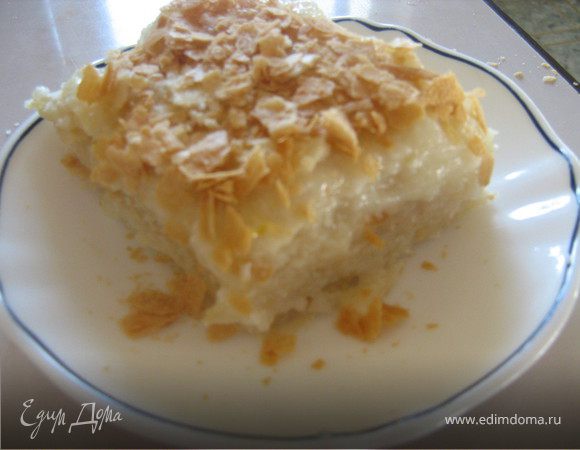 Наполеон постный с лимонным кремом