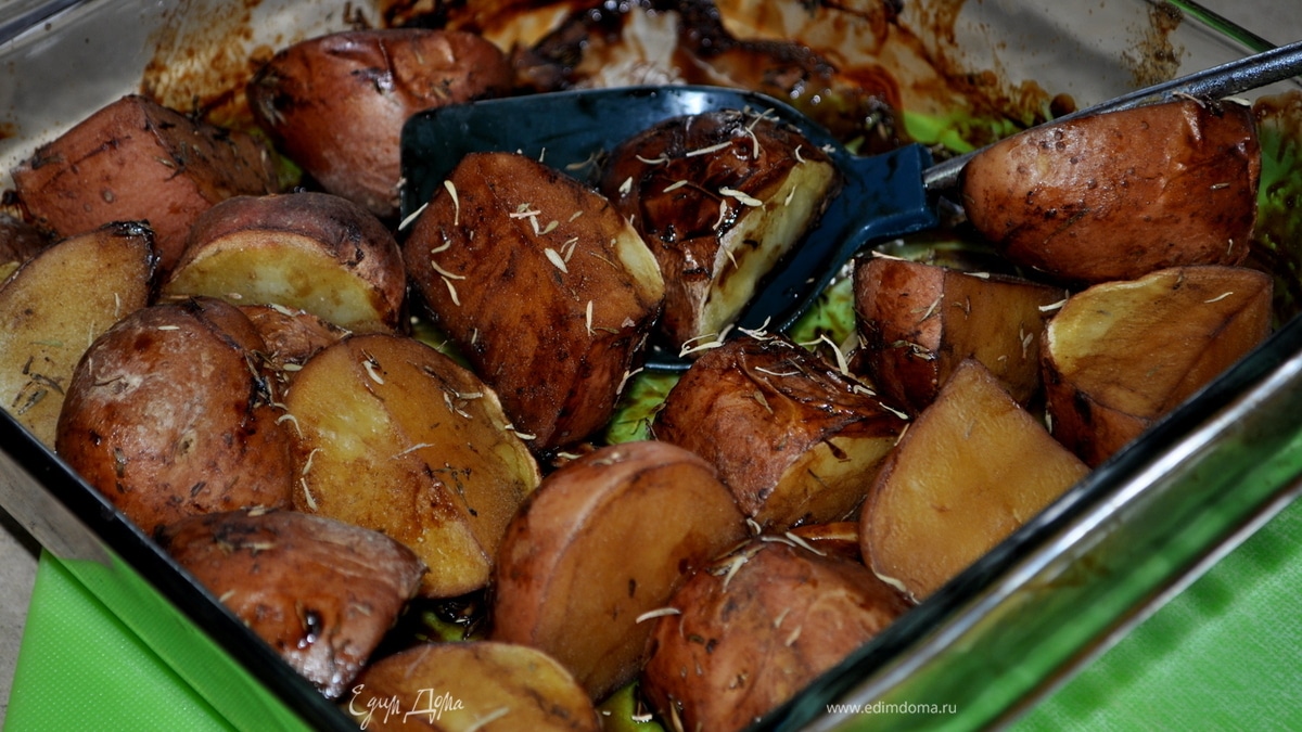 Картофель в бальзамической глазури