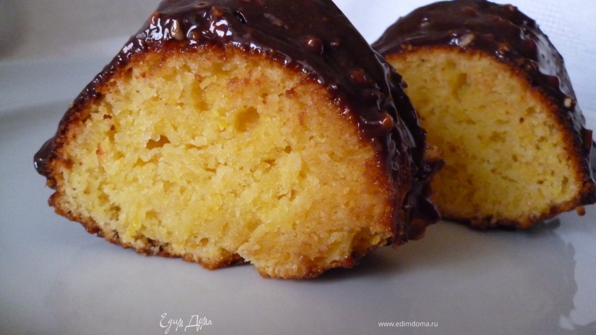 Лимонный кекс с кукурузной мукой