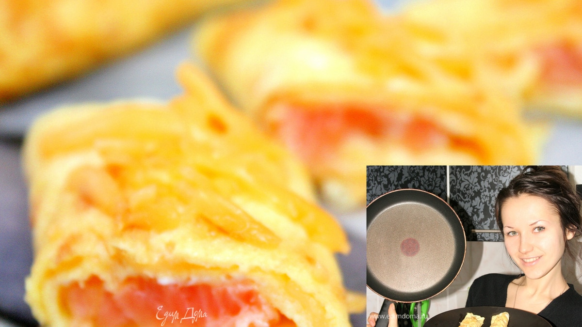 Французский омлет с семгой