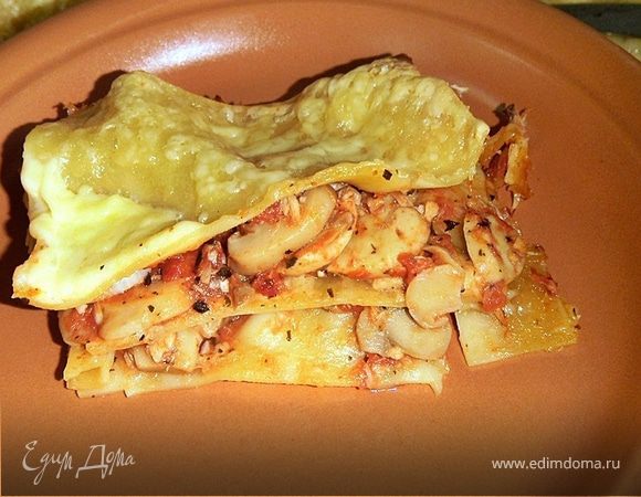 Лазанья с тунцом (зимний вариант)