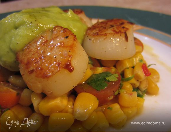 Жаренные морские гребешки по-Мексикански