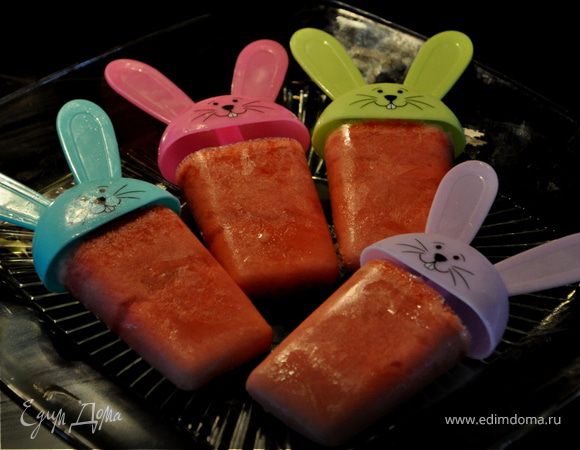 Фруктовый лед-Strawberry Orange Popsicles Фруктовый лед-Strawberry Orange Popsicles