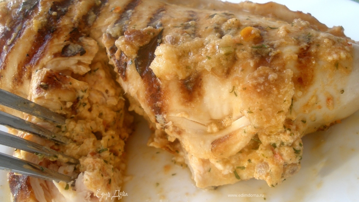 Кармашки-гриль с фетой и томатами