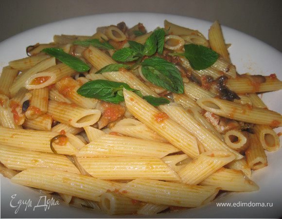  Макароны (Penne Rigate) с шампиньонами