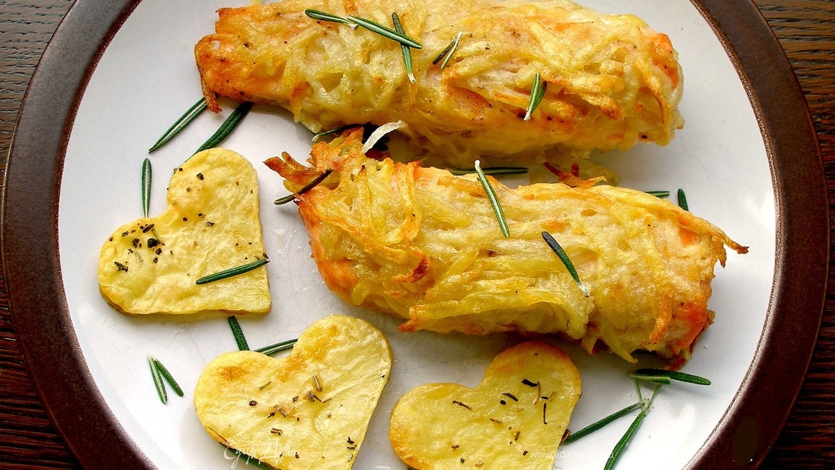 Семга в картофеле