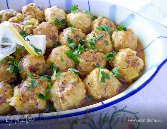  Куриные тефтели в пряном лимонном соусе