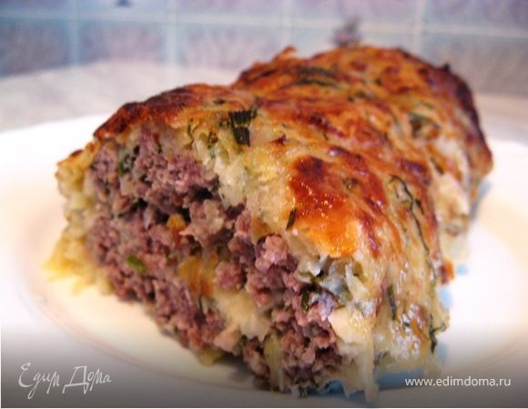 Мясной рулет в аппетитной картофельной шубке Мясной рулет в аппетитной картофельной шубке