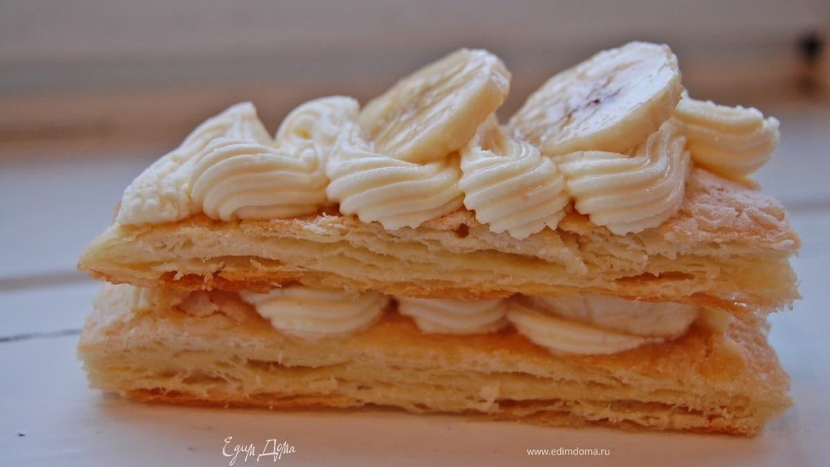 Мильфей с бананами