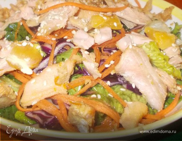 Салат с рыбкой в апельсине Салат с рыбкой в апельсине