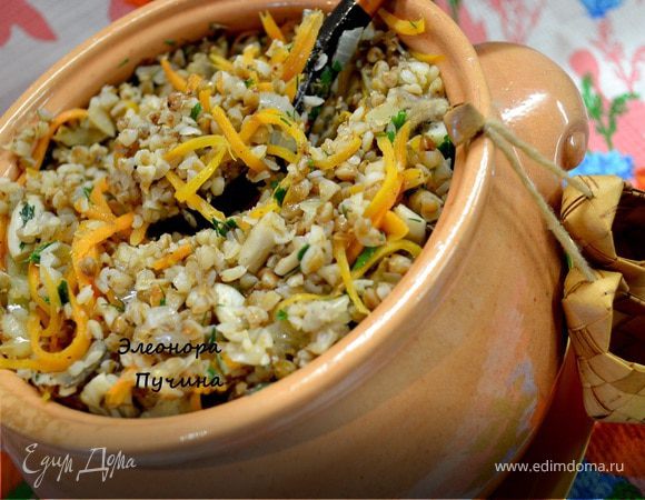 Постный горшочек с гречей