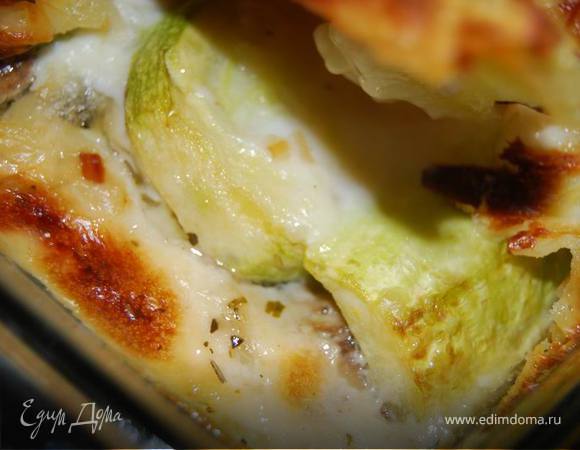 Лазанья с кабачками и грибами Лазанья с кабачками и грибами