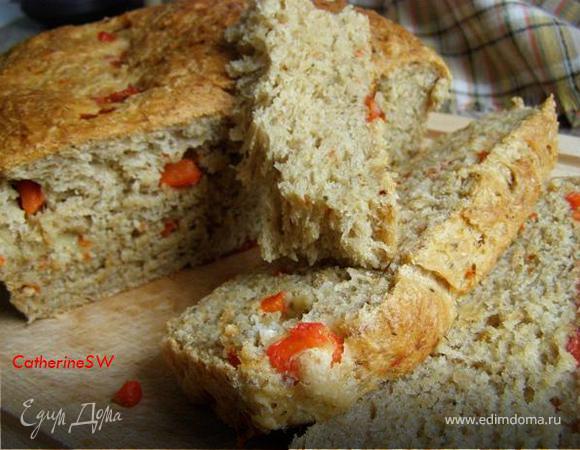 Гречневый хлеб с печеным перцем