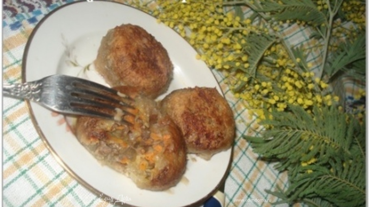 Картофельные шарики с грибами