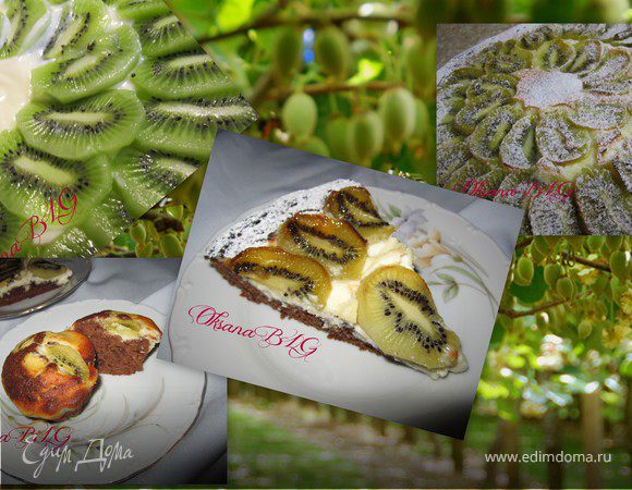 Творожный пирог с киви Творожный пирог с киви