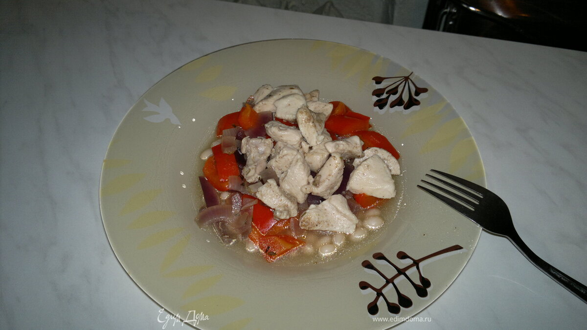 Похлебка с белым куриным мясом