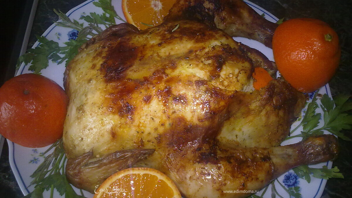 Курица с мандаринами