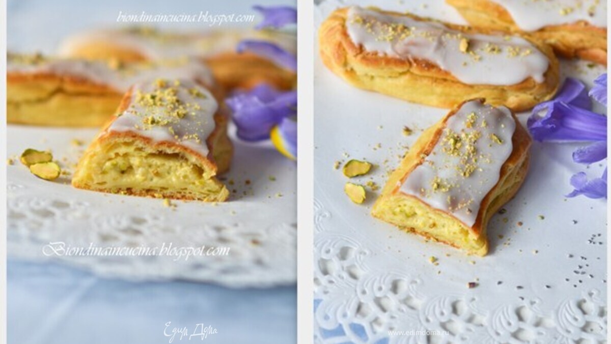 Эклеры с заварным фисташковым кремом (Секрет приготовления)