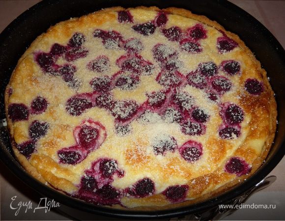 Творожный пирог с малиной Творожный пирог с малиной