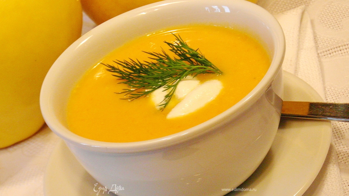 Суп-пюре из репы,сельдерея,курицы и тыквы