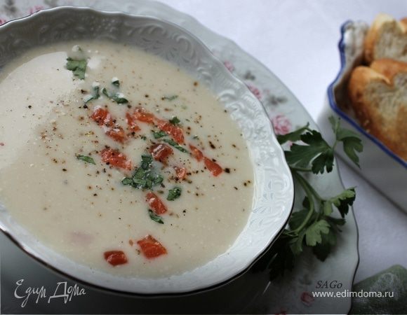 Вишисуаз из цветной капусты и сёмги