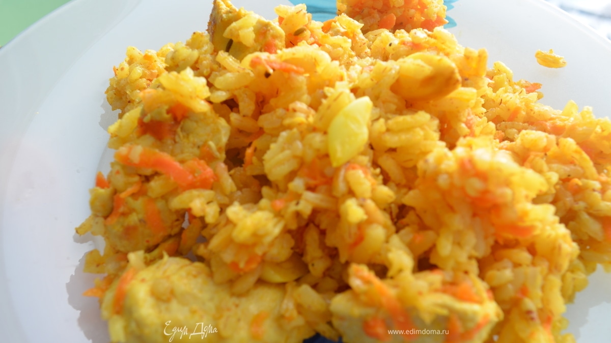 Ленивый плов с курицей