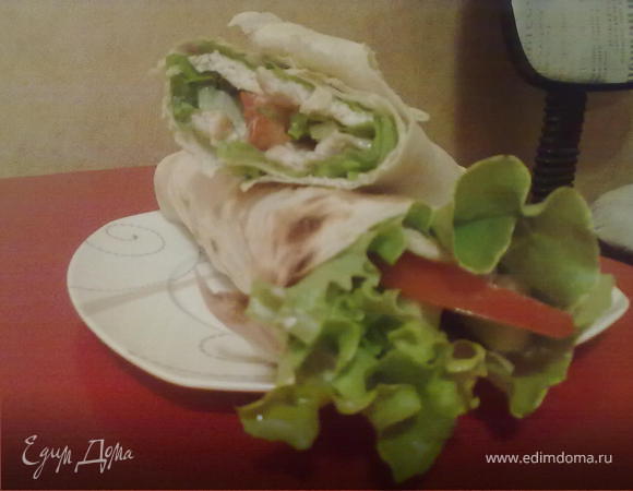 Салат в лаваше