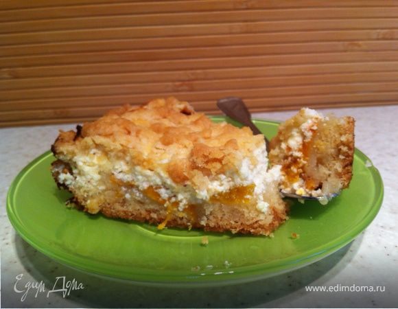 Творожный пирог с абрикосами Творожный пирог с абрикосами