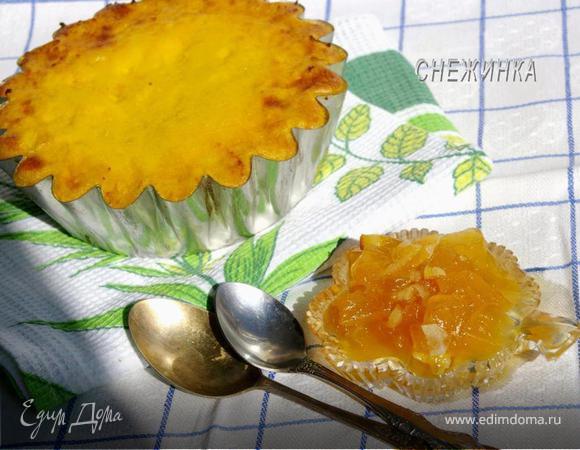 Творожно-манная запеканка с апельсином Творожно-манная запеканка с апельсином