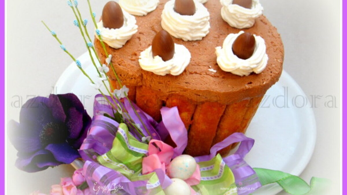 Шарлотка с шоколадным суфле - глясе