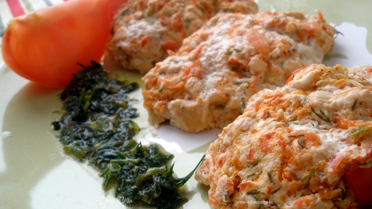 Куриные паровые котлетки под соусом от Ю. Высоцкой