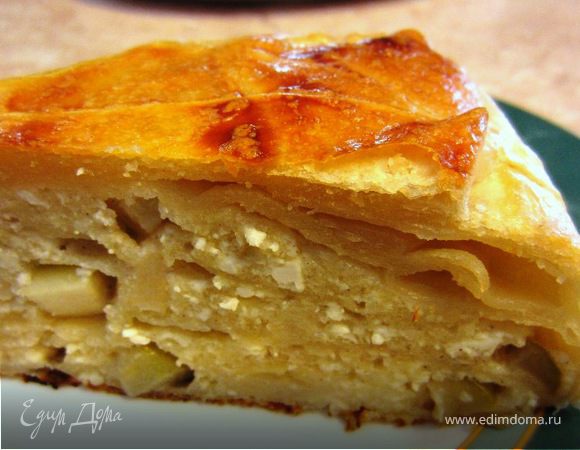Яблочно-бананово-творожный пирог с тестом фило -  без теста фило )))