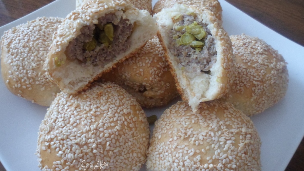 Колобки с мясным фаршем и кунжутом (+МК по лепке колобков)