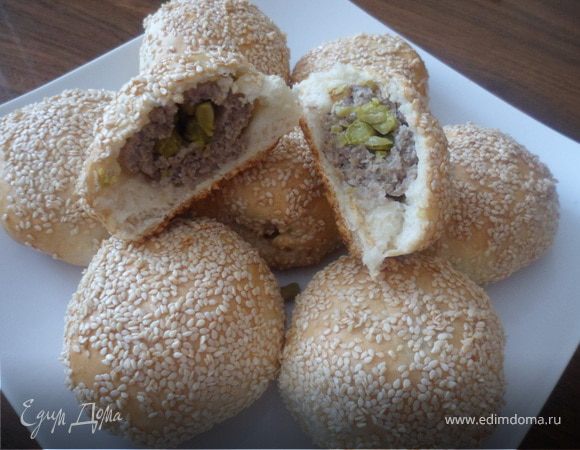 Колобки с мясным фаршем и кунжутом (+МК по лепке колобков)