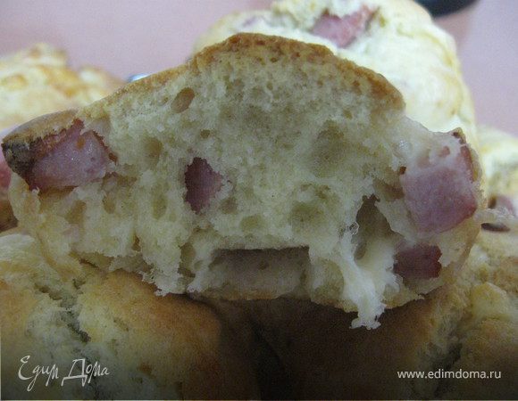 Маффины с сыром и ветчиной